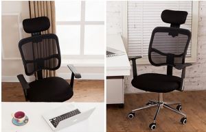 Kényelmes Fabric Swivel Office szék karfával Executive